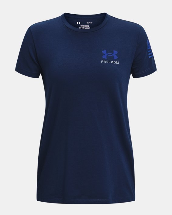 Women's UA Freedom Flag T-Shirt, Blue, pdpMainDesktop image number 4